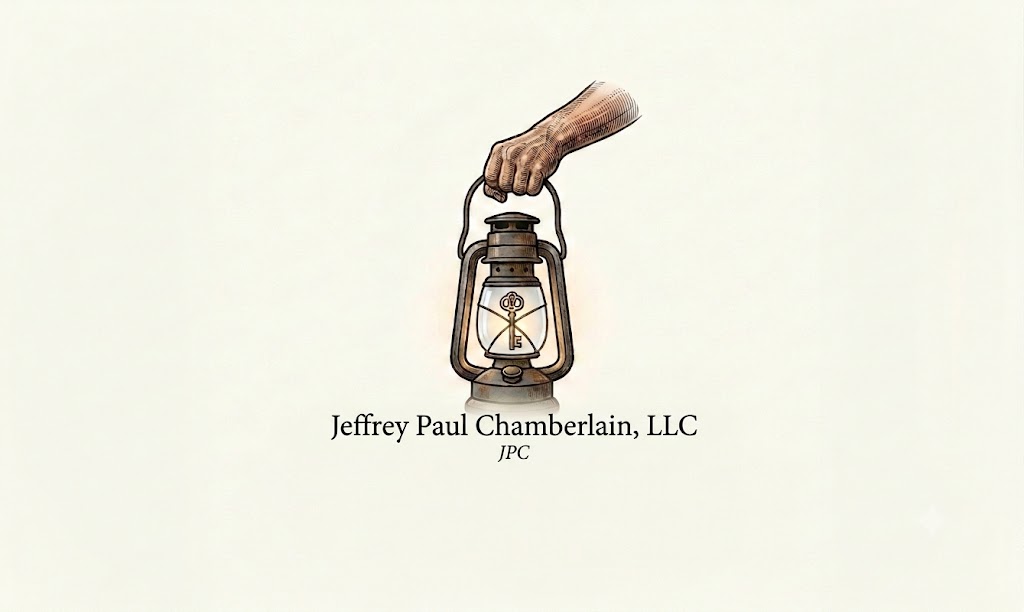 A lantern illuminating a key, representing professional truth made visible and access earned through evidence